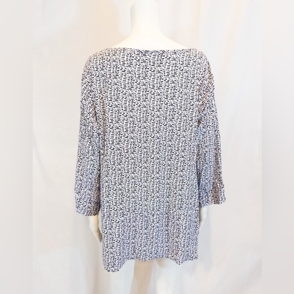 Carol Turner Black and White Patterned Blouse - Large - Picture 4 of 4